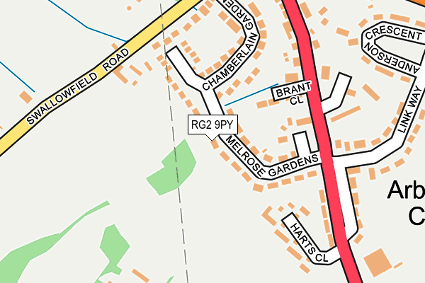 RG2 9PY map - OS OpenMap – Local (Ordnance Survey)