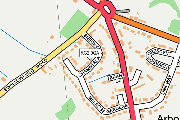 RG2 9QA map - OS OpenMap – Local (Ordnance Survey)