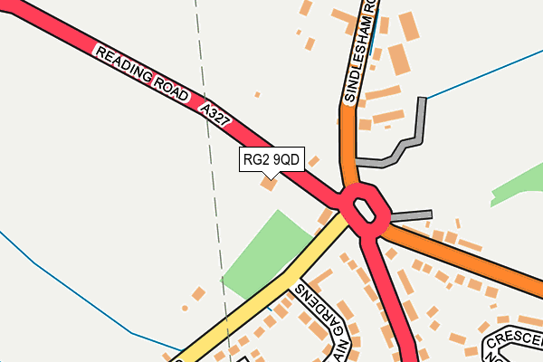 RG2 9QD map - OS OpenMap – Local (Ordnance Survey)