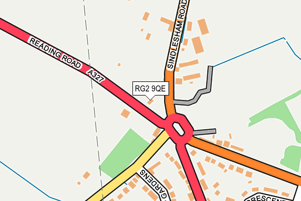 RG2 9QE map - OS OpenMap – Local (Ordnance Survey)