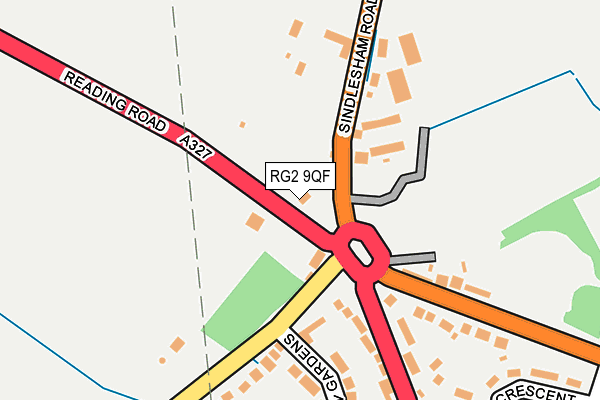 RG2 9QF map - OS OpenMap – Local (Ordnance Survey)