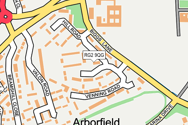 RG2 9QG map - OS OpenMap – Local (Ordnance Survey)