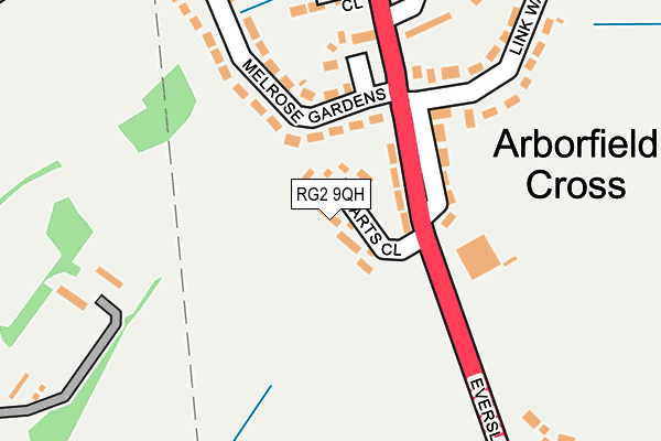 RG2 9QH map - OS OpenMap – Local (Ordnance Survey)
