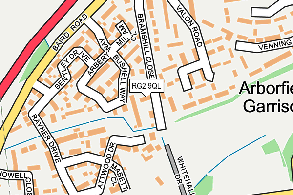RG2 9QL map - OS OpenMap – Local (Ordnance Survey)