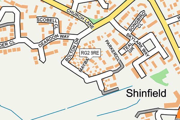 RG2 9RE map - OS OpenMap – Local (Ordnance Survey)