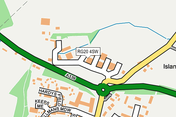 RG20 4SW map - OS OpenMap – Local (Ordnance Survey)