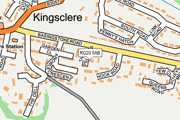 RG20 5AB map - OS OpenMap – Local (Ordnance Survey)