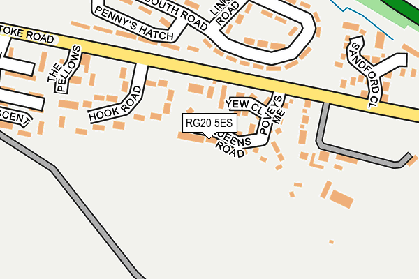 RG20 5ES map - OS OpenMap – Local (Ordnance Survey)