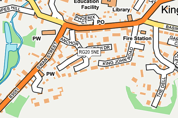 RG20 5NE map - OS OpenMap – Local (Ordnance Survey)