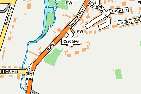 RG20 5PG map - OS OpenMap – Local (Ordnance Survey)