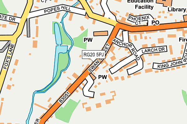 RG20 5PJ map - OS OpenMap – Local (Ordnance Survey)