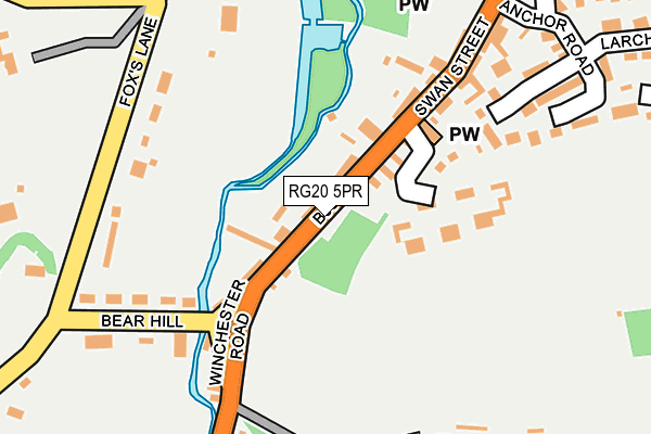 RG20 5PR map - OS OpenMap – Local (Ordnance Survey)