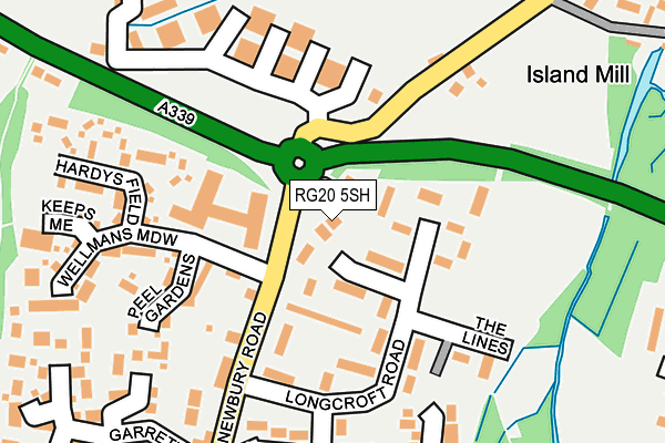 RG20 5SH map - OS OpenMap – Local (Ordnance Survey)