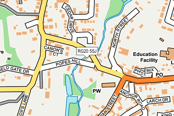RG20 5SJ map - OS OpenMap – Local (Ordnance Survey)