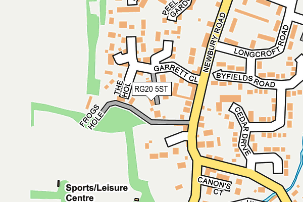 RG20 5ST map - OS OpenMap – Local (Ordnance Survey)