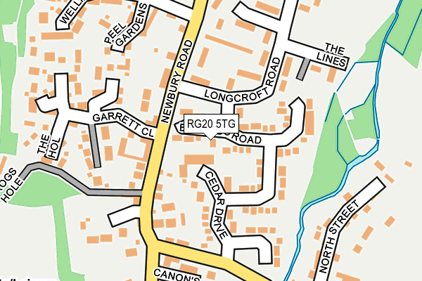 RG20 5TG map - OS OpenMap – Local (Ordnance Survey)