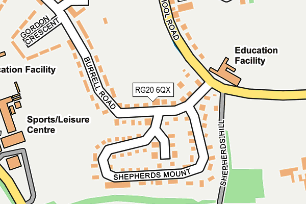 RG20 6QX map - OS OpenMap – Local (Ordnance Survey)