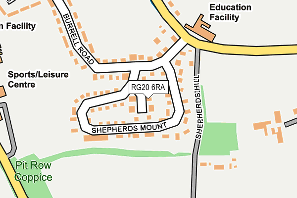 RG20 6RA map - OS OpenMap – Local (Ordnance Survey)