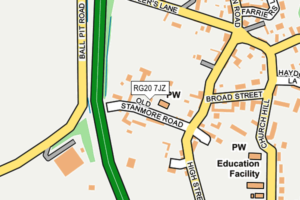 RG20 7JZ map - OS OpenMap – Local (Ordnance Survey)