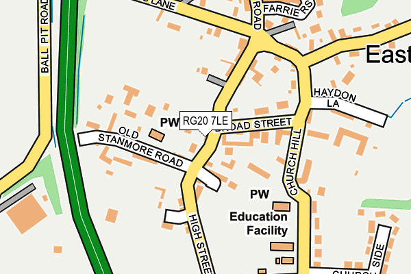 RG20 7LE map - OS OpenMap – Local (Ordnance Survey)