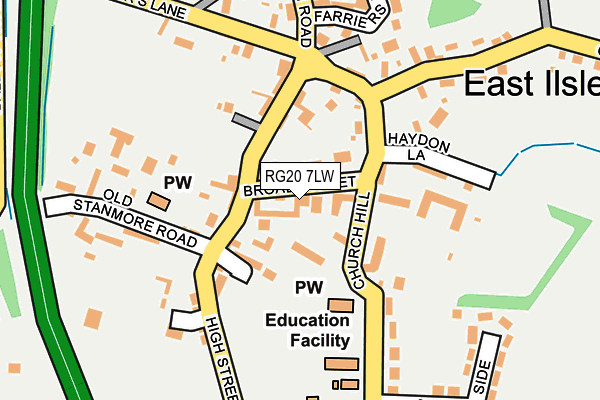RG20 7LW map - OS OpenMap – Local (Ordnance Survey)