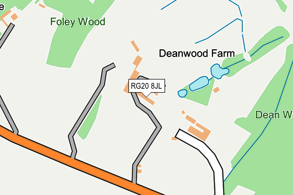 RG20 8JL map - OS OpenMap – Local (Ordnance Survey)