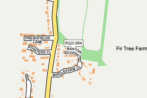 RG20 8RN map - OS OpenMap – Local (Ordnance Survey)