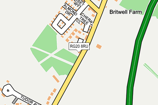 RG20 8RU map - OS OpenMap – Local (Ordnance Survey)