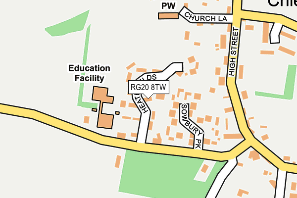 RG20 8TW map - OS OpenMap – Local (Ordnance Survey)
