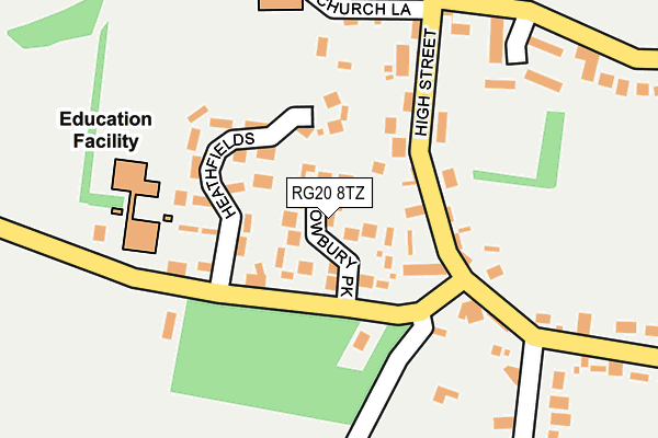 RG20 8TZ map - OS OpenMap – Local (Ordnance Survey)