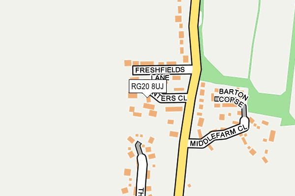 RG20 8UJ map - OS OpenMap – Local (Ordnance Survey)