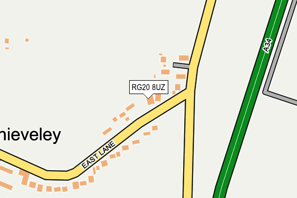 RG20 8UZ map - OS OpenMap – Local (Ordnance Survey)