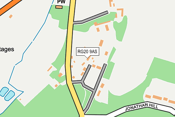 RG20 9AS map - OS OpenMap – Local (Ordnance Survey)