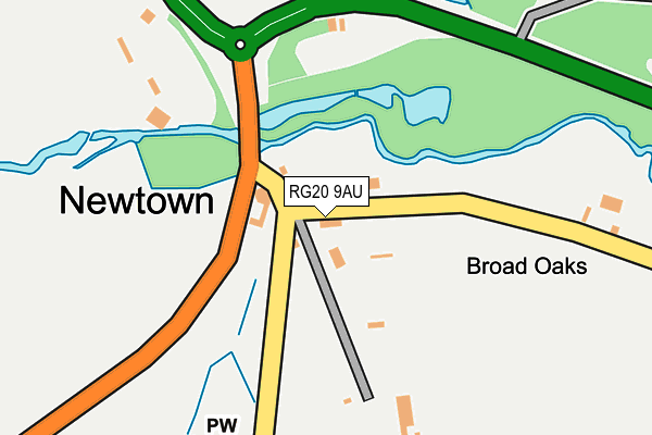 RG20 9AU map - OS OpenMap – Local (Ordnance Survey)