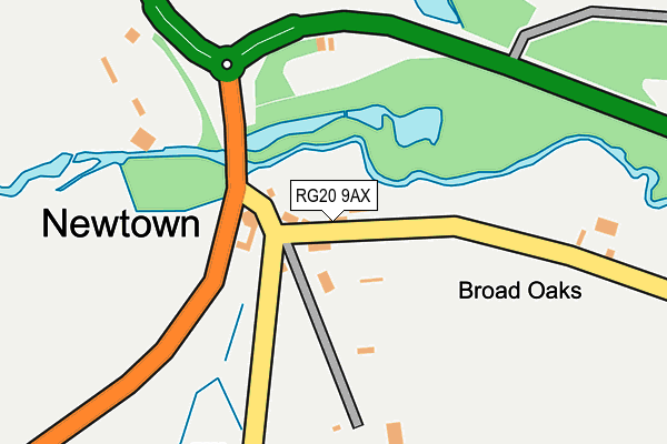 RG20 9AX map - OS OpenMap – Local (Ordnance Survey)