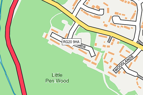 RG20 9HA map - OS OpenMap – Local (Ordnance Survey)