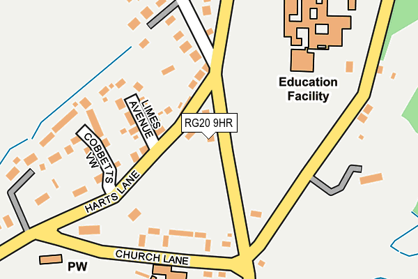 RG20 9HR map - OS OpenMap – Local (Ordnance Survey)