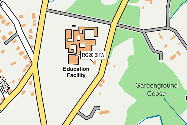 RG20 9HW map - OS OpenMap – Local (Ordnance Survey)