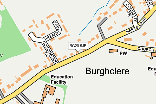 RG20 9JB map - OS OpenMap – Local (Ordnance Survey)