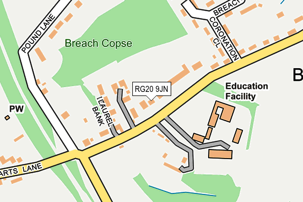 RG20 9JN map - OS OpenMap – Local (Ordnance Survey)