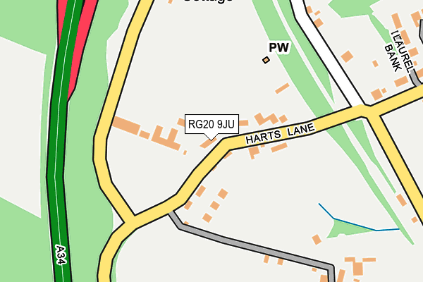 RG20 9JU map - OS OpenMap – Local (Ordnance Survey)