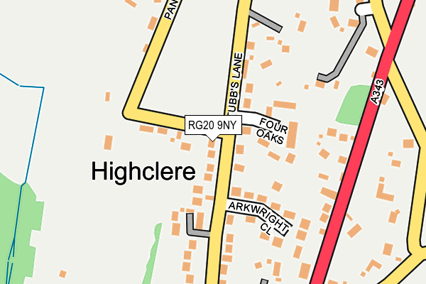 RG20 9NY map - OS OpenMap – Local (Ordnance Survey)