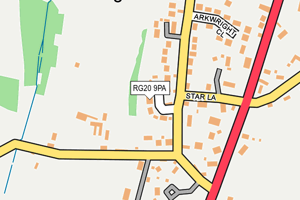 RG20 9PA map - OS OpenMap – Local (Ordnance Survey)