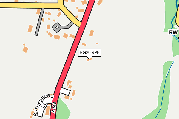 RG20 9PF map - OS OpenMap – Local (Ordnance Survey)