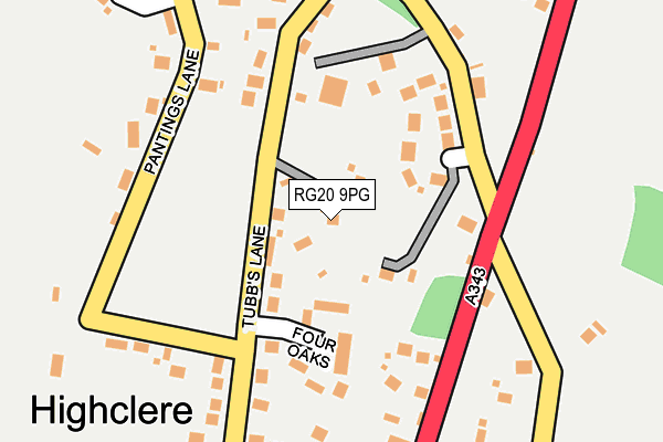 RG20 9PG map - OS OpenMap – Local (Ordnance Survey)