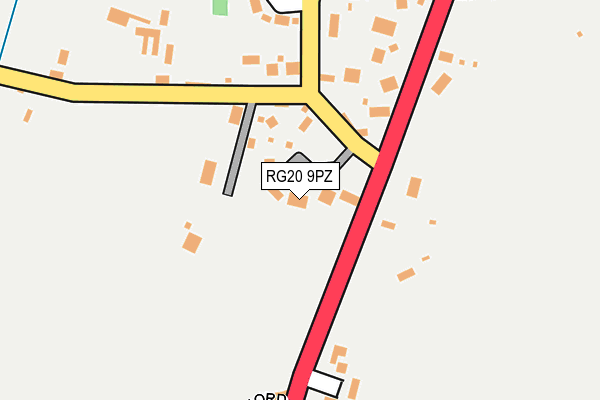 RG20 9PZ map - OS OpenMap – Local (Ordnance Survey)