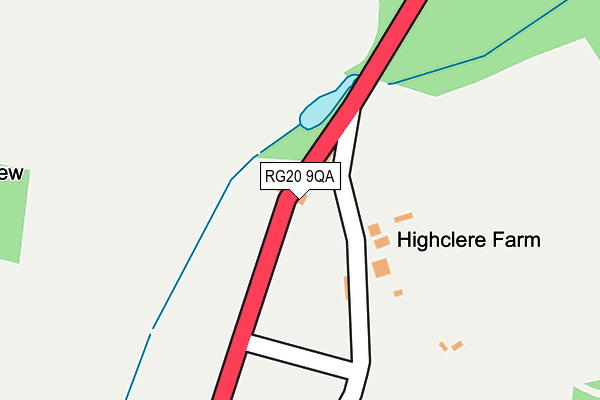 RG20 9QA map - OS OpenMap – Local (Ordnance Survey)