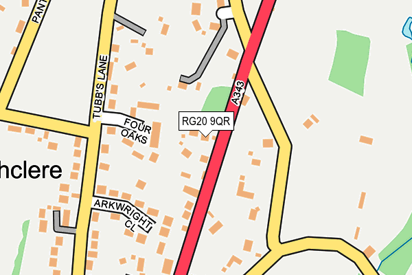 RG20 9QR map - OS OpenMap – Local (Ordnance Survey)