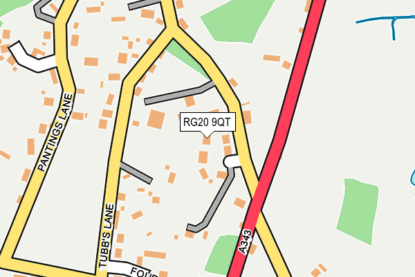 RG20 9QT map - OS OpenMap – Local (Ordnance Survey)