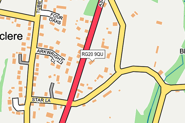 RG20 9QU map - OS OpenMap – Local (Ordnance Survey)